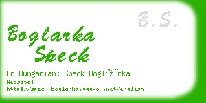 boglarka speck business card